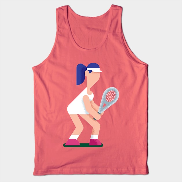 Tennis Girl Tank Top by Malchev